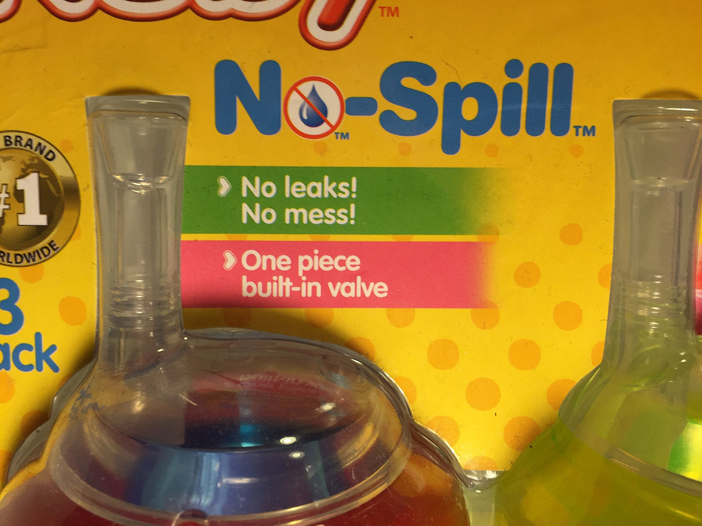 Nuby Flexstraw 3-Pack No-Spill 10 Ounce Sippers (Colors Vary)