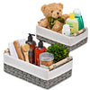 Sorbus Storage Wicker Baskets - 2 Decorative Gift Baskets For Baby Room, Bedroom, Nursery - Lined Paper Rope Baby Basket Set For