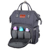 RAJRANG Women's Mini Baby Diaper Bag Diaper Bag Backpack - Travel Organizer, Small, Lightweight, Charcoal Grey, 18x15x7 Inches