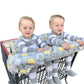 Twin Double Shopping Cart Cover For Baby Siblings With Carrying Case. Guaranteed To Fit Wholesale Warehouse Grocery Stores Like