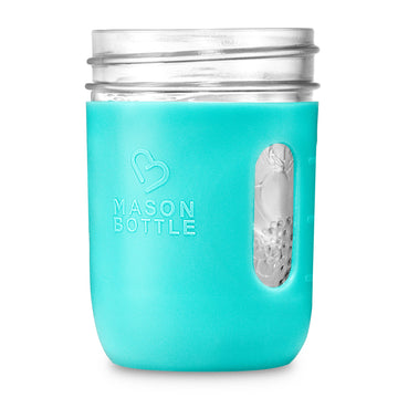 Mason Bottle 8Oz Silicone Sleeve (1-Pack) - Regular Mouth Sleeve - Non-Toxic, Dishwasher Safe For Extra Grip & Protection - Made