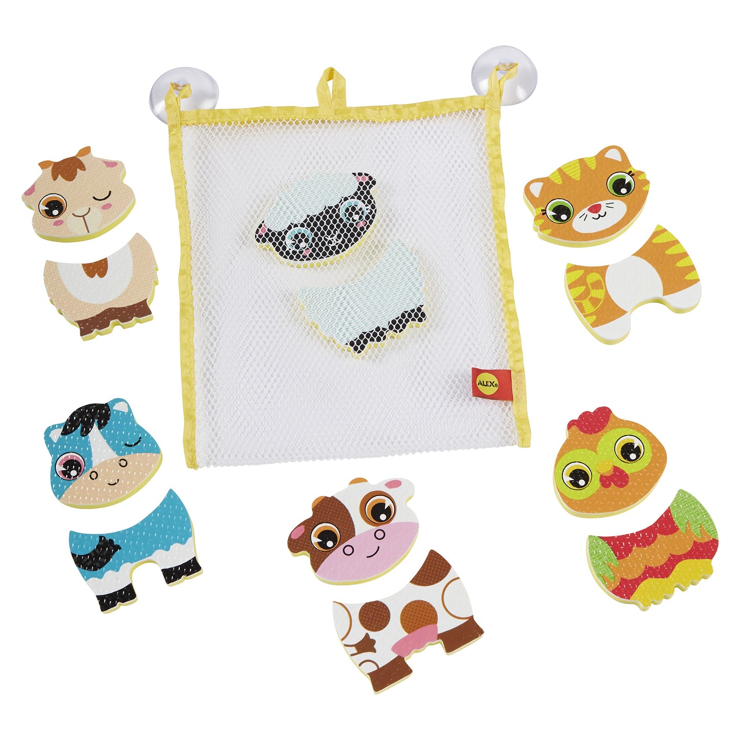 Alex 200103-1 Bath Barnyard Stickers in The Tub, Multicolor Kids Bath Activity