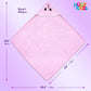 Hudz Kidz Hooded Baby Shark Towel, Soft 100% Cotton, Perfect For Newborn Through Toddler (Pink)