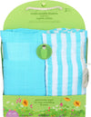 green sprouts Muslin Swaddle Blankets made from Organic Cotton,Aqua Set
