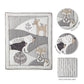 Levtex Baby - Bailey Crib Bed Set - Baby Nursery Set - Charcoal, Taupe, White - Neutral Forest Theme - 5 Piece Set Includes Quil