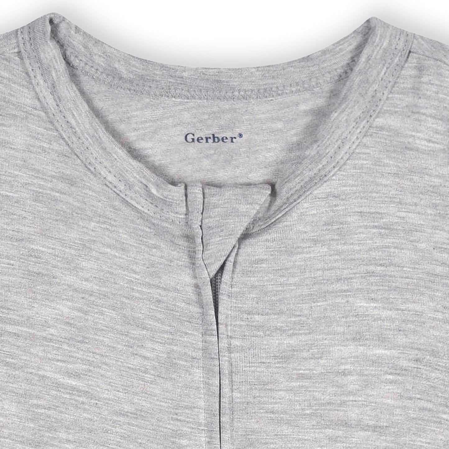 Gerber Unisex Baby Buttery-Soft Short Sleeve With Viscose Made Eucalyptus Romper, Glacier Gray, 0-3 Months Us
