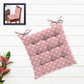 Oasis Home Collection Cotton Shell with Mixed Fiber Filled Printed Chair Cushion  Pink Star(Pack of 1)