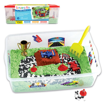 Creativity for Kids Sensory Bin: Race Track - Toddler Toys for Kids Ages 3-4+ Pretend Play, Sensory Learning Toys with Car Track