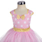 Dressy Daisy Baby Girl Polka Dots Fancy Dress Up Costume Birthday Party Tulle Dresses with Headband Size 9-12 Months Pink 203