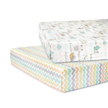 Abracadabra Cotton Cartoon Flat Sheet For Standard Cot And Crib, Super Soft, Breathable & Hypoallergenic, (165 Cm X 106 Cm, Set 