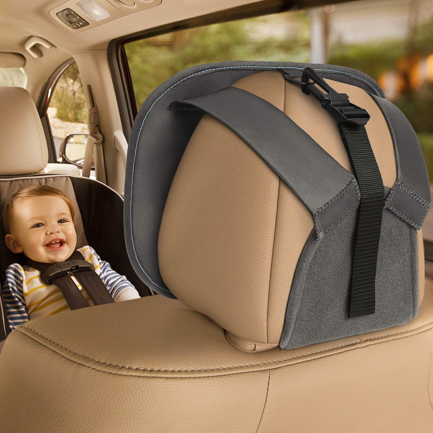 Munchkin Brica Baby In-Sight Car Mirror, Crash Tested And Shatter Resistant, Dark Grey
