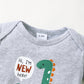 Renotemy Baby Boy Summer Clothes Short Sleeve New To The Crew Toddler Boy Clothes Outfits Dinosaur Boy Outfits 12-18 Months