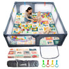 Baby Playpen with Mat 71x59 Inch Large Playpen for Babies and Toddlers Playard with Zipper Gate Safety Fence Play Pen with Soft 