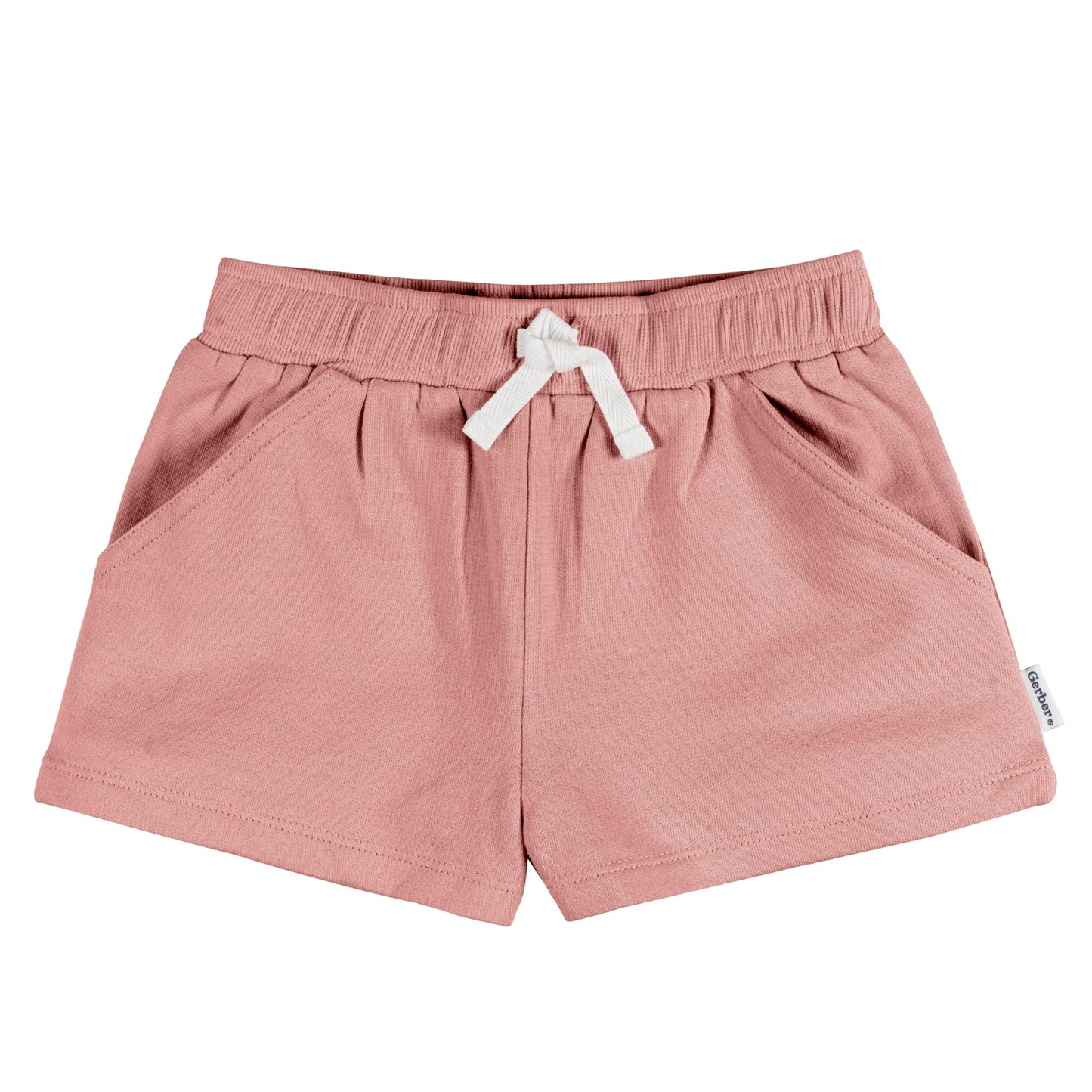 Gerber Baby Girls' 3-Pack Knit Shorts, Pink