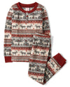 The Children'S Place Baby Kids 2 Piece Family Matching, Plaid Thermal Pajamas Sets, Winter Fairisle