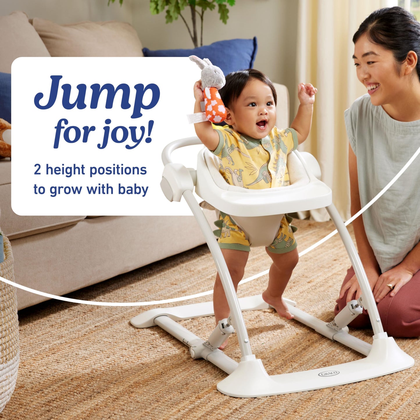 Graco Jumpstart 4-In-1 Activity Infant Bouncer And Jumper - 4 Ways To Play With Floor Seat And Kids Chair Modes