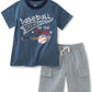 Kids Headquarters Baby Boys 2 Pieces Shorts Set-Tee Top, Dark Blue, 18M