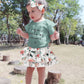 Mioglrie Newborn Baby Girl Romper Set - Ruffle Infant Girl Clothes, Knitted Baby Girls ' Clothing, Light Green, 0-3 Months