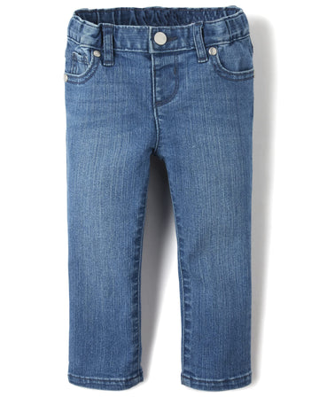 The Children'S Place Baby Girls And Toddler Girls Super Skinny Jeans, Medium Royal Blue Wash, 9-12 Months