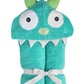 Yikes Twins Hooded Baby Towel for Kids 2-8 | Large 100% Cotton Baby Towel for Boys or Girls | Unisex Cute Monster Bath Towels fo