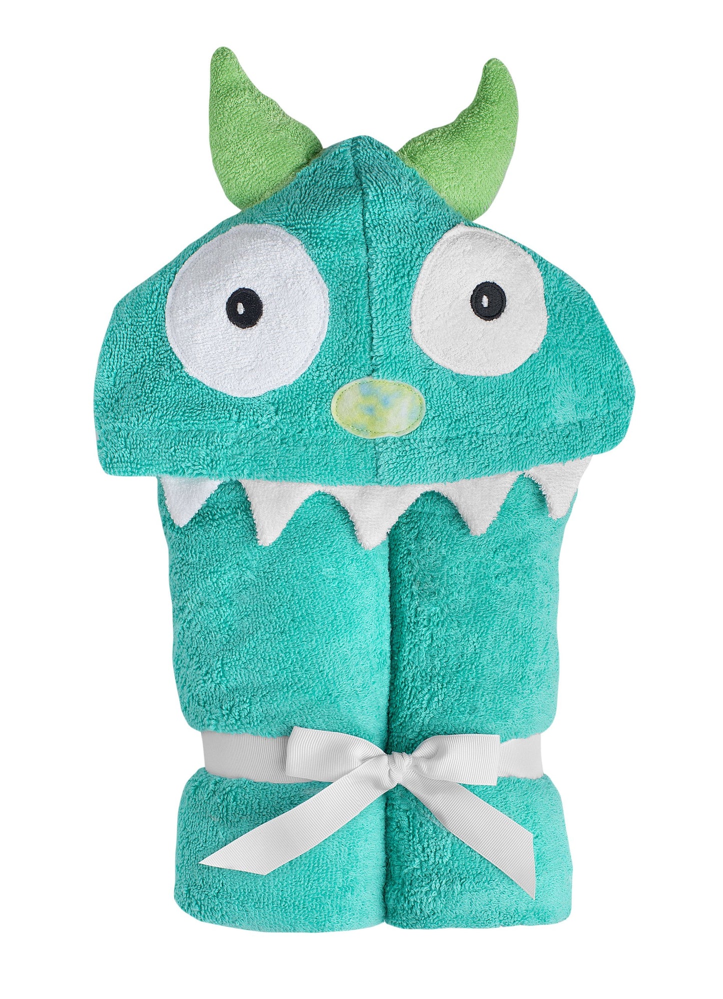 Yikes Twins Hooded Baby Towel for Kids 2-8 | Large 100% Cotton Baby Towel for Boys or Girls | Unisex Cute Monster Bath Towels fo