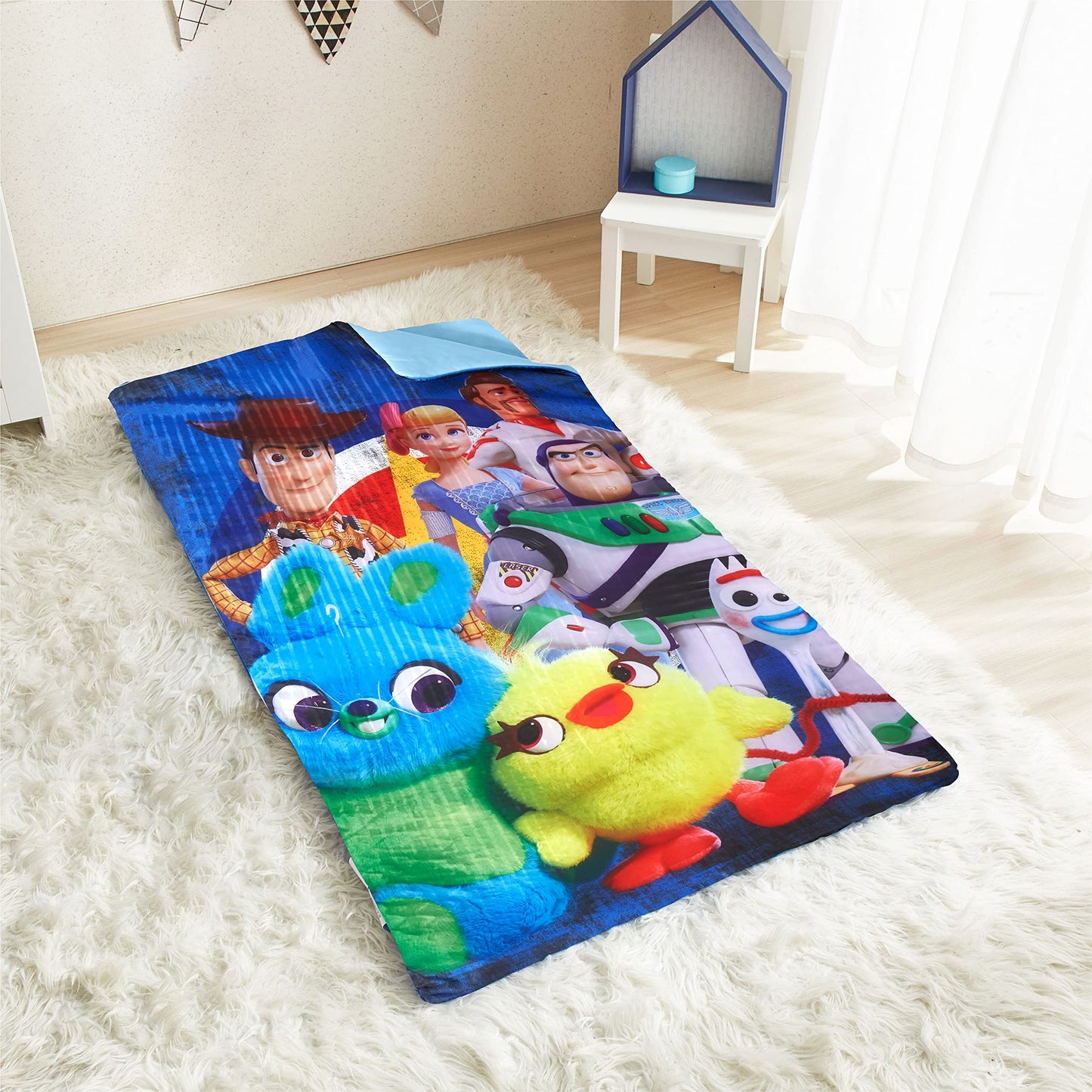Disney Toy Story 4 Sling Bag And Cozy Lightweight Sleeping Bag, 46    L X 26    W, Ages 3+