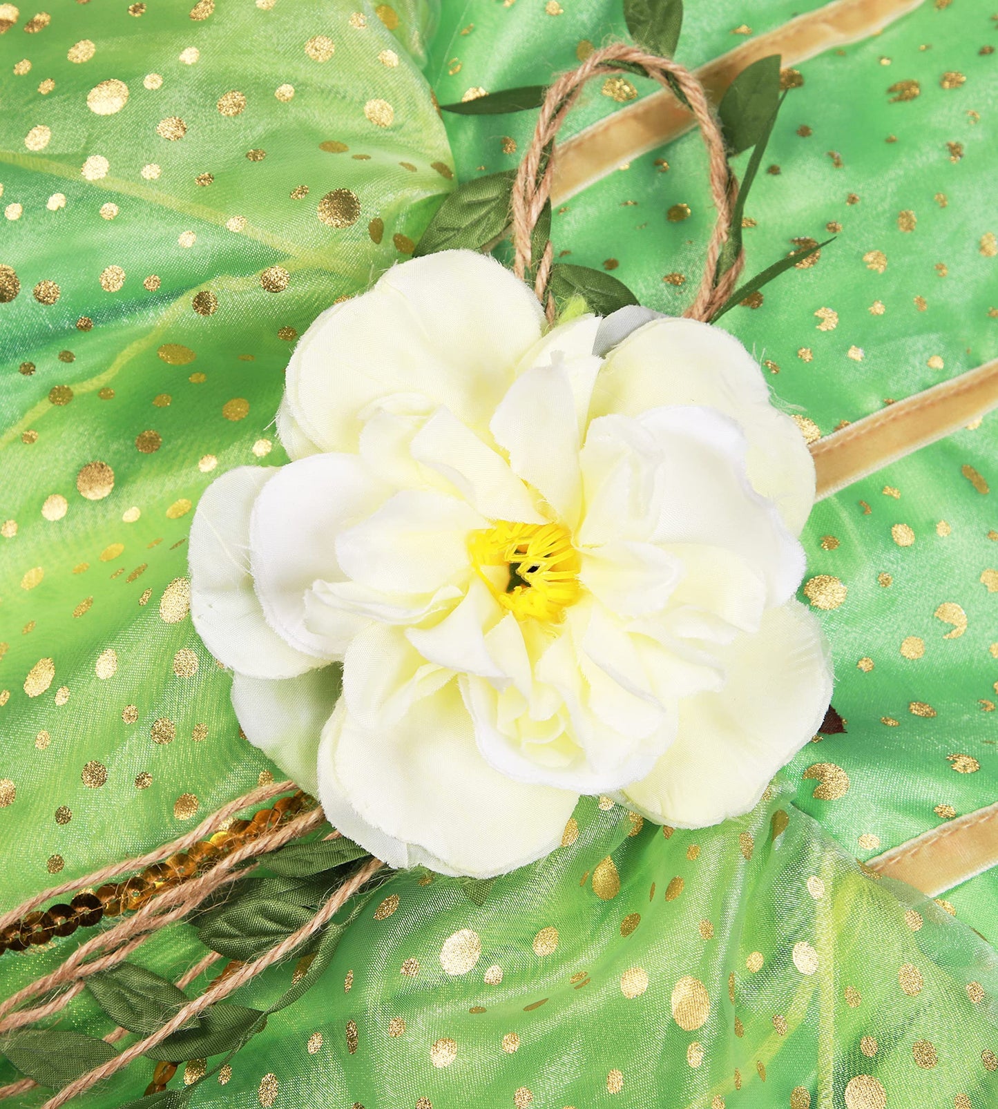 Tyhtym Tinkerbell Fairy Costumes Girls Green Fancy Dress Up Baby Kids Halloween With Butterfly Wings Headband (4-5T, Fairy)