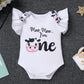 Baby Girls Cow 1St Birthday Outfit Farm Animals Fancy Dress Up Costume Flutter Sleeves Romper Tutu Skirt Headband Bowknot Tutu D