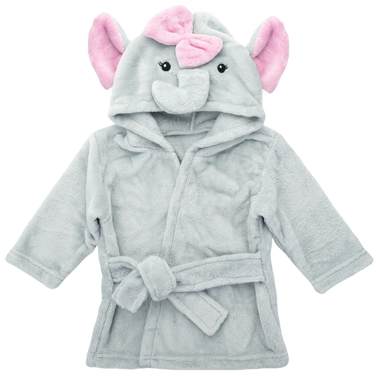 Mr. Pen- Baby Animal Face Robe, Unisex, 0-9 Month, Plush Baby Robe, Animal Face Robe, Baby Bathrobe, Elephant Bathrobe Baby, Bab