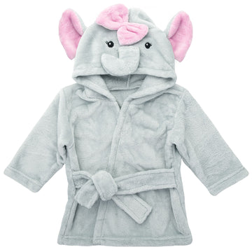 Mr. Pen- Baby Animal Face Robe, Unisex, 0-9 Month, Plush Baby Robe, Animal Face Robe, Baby Bathrobe, Elephant Bathrobe Baby, Bab