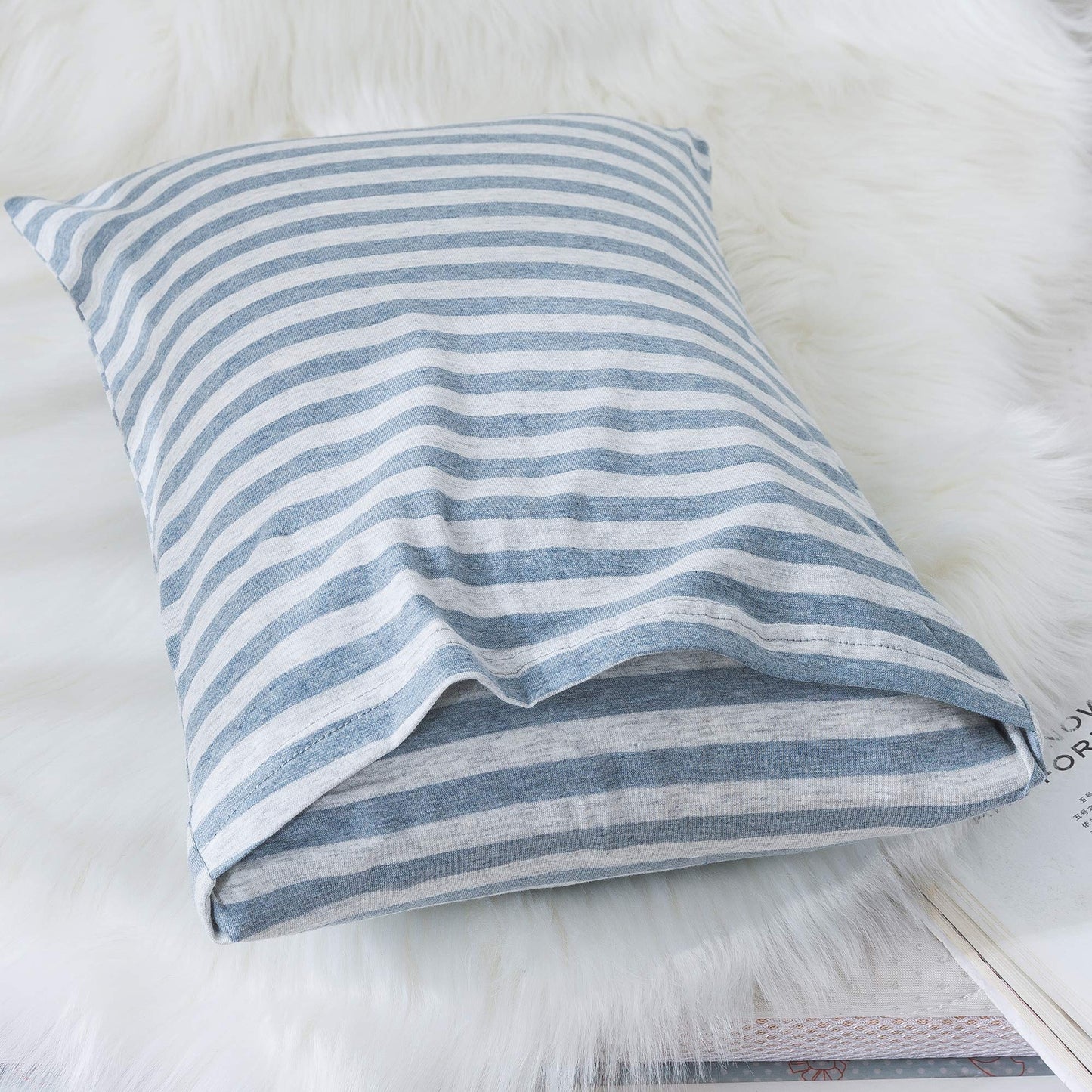H Household 100% Cotton Jersey Knit Toddler Pillowcases For Nursery Pillow, Soft And Breathable Travel Pillow Cases With Envelop