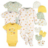Gerber Baby Boys And Girls 12 Piece Layette Gift Set, Yellow Acorns, 6-9 Months