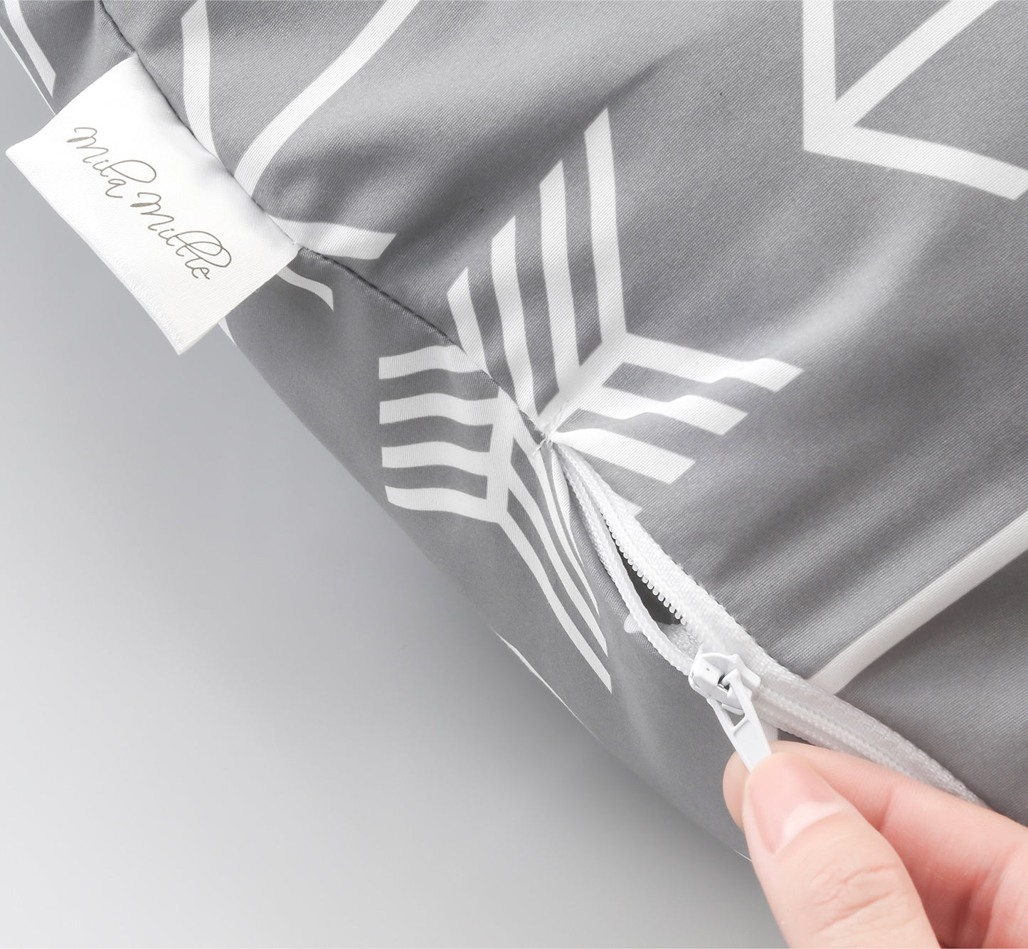 Water Resistant Removable Cover For Newborn Lounger | Unisex Gray Arrow Design | Premium Quality Soft Wipeable Fabric (Gray Arro