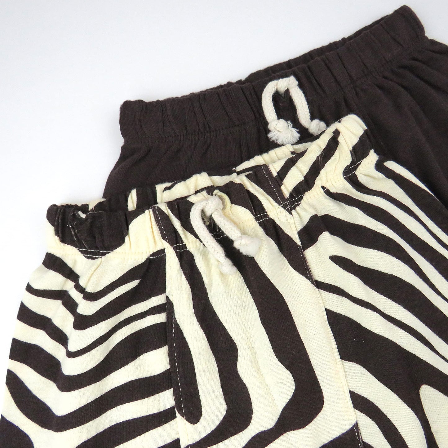 Honestbaby Baby Organic Cotton Honest Pants Multi Pack, 2-Pack Brown Zebra, 0-3 Months,Infant
