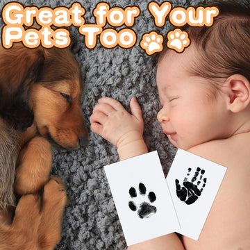 Mengni Baby Footprint Kit Hand Footprint Kit Dog Paw Print Kit Clean Touch Ink Pad Inkless Hand And Footprint Kit Handprint Kit