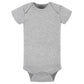 Gerber Baby 5-Pack Solid Onesies Bodysuits, Gray, 18 Months