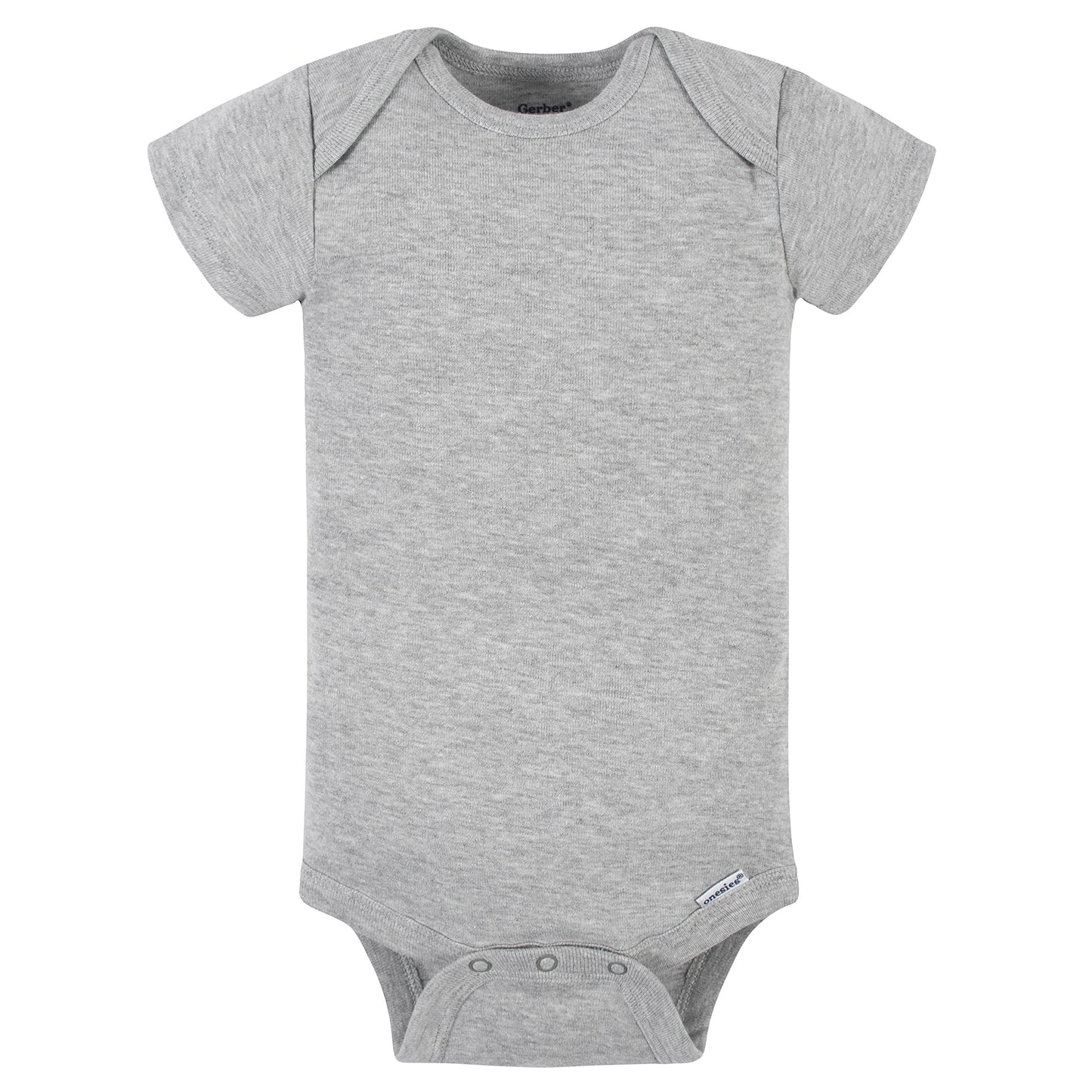 Gerber Baby 5-Pack Solid Onesies Bodysuits, Gray, 3-6 Months