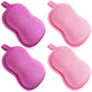 4 Pieces Baby Bath Sponge Cotton Baby Sponge Soft And Absorbent Sponge For Kids Babies Men Women (Red, Purple)