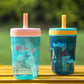 Zak Designs Kelso 15 Oz Tumbler Set, (Underwater) Non-Bpa Leak-Proof Screw-On Lid With Straw Made Of Durable Plastic And Silicon
