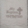 Integrity Designs Baby Baptism Towel With Embroidery And Lace