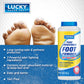 Lucky Super Soft Cornstarch Foot Powder, Talc-Free, Moisture Absorbing Odor Fighting Formula, Natural Protection Against Chafing