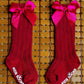Qandsweet Baby Girl Knee-High Socks Toddlers Bow Stockings Newborn Infant Non-Slip Sock (1-3T,A Non-Skid 5 Pairs)