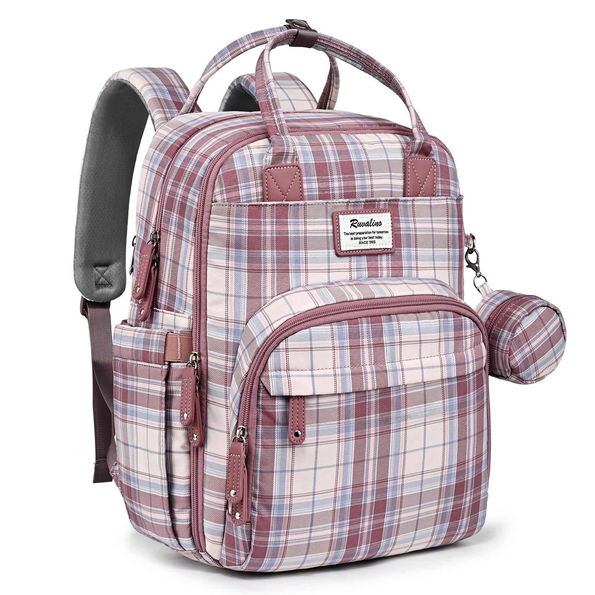 Ruvalino Diaper Bag Backpack, Multifunction Travel Back Pack Maternity Baby Changing Bags, Large Capacity, Waterproof And Stylis