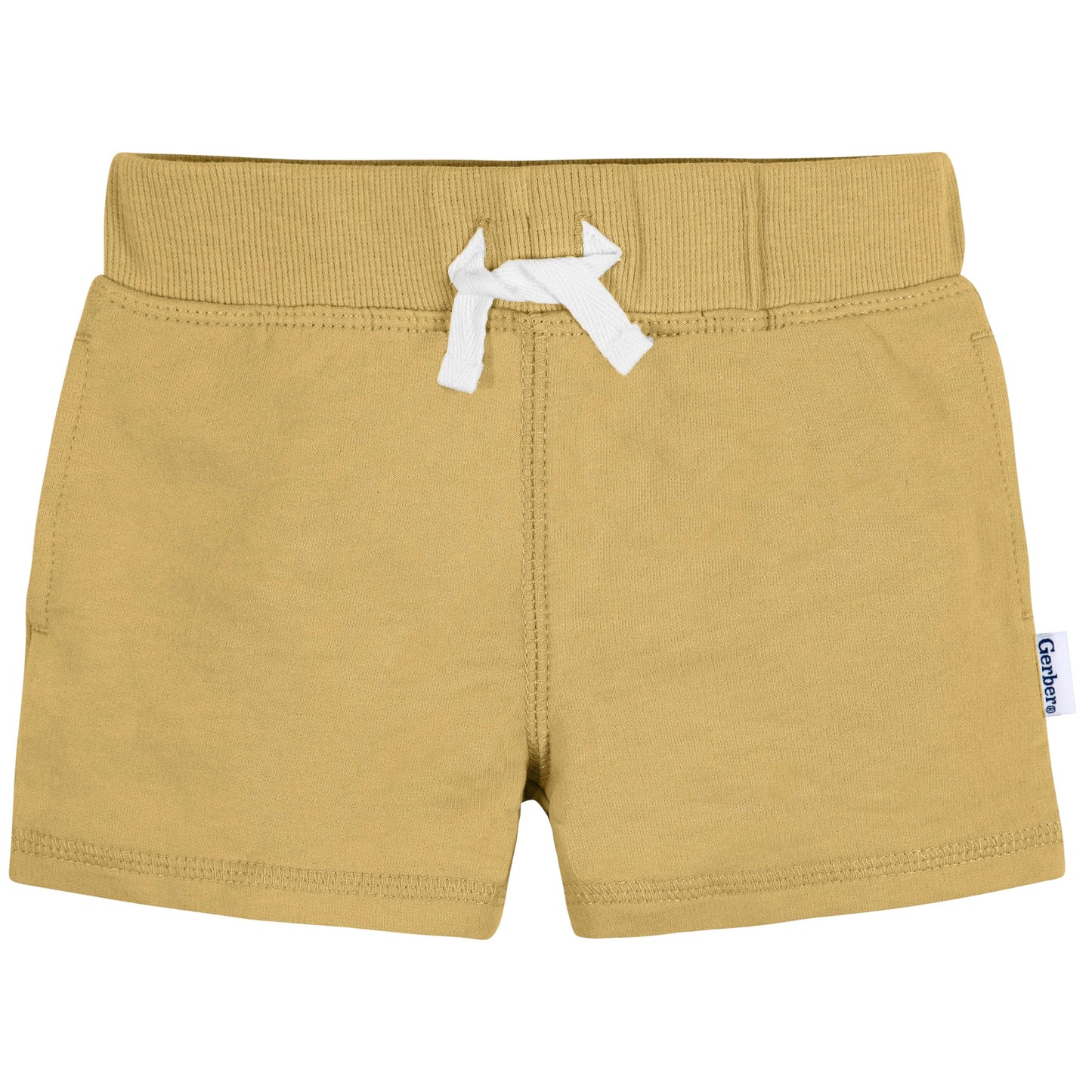 Gerber Baby Boys' Toddler 3-Pack Pull-On Knit Shorts, Neutrals, 0-3 Months