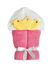 Yikes Twins Hooded Baby Towel for Kids 2-8 | Large 100% Cotton Baby Towel for Girls in Pink | Cute Princess Bath Towels for Babi