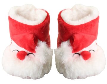 Gilbins Infant Baby Super Cute Christmas Santa Holiday Warming Slipper Shoes Booties Size 6-12 Months