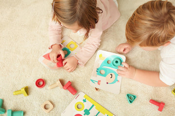 Miniland ECO Nuts & Bolts with Activities - STEM, Geometric, Shapes, Visual Motor Coordination, Highly Resistant