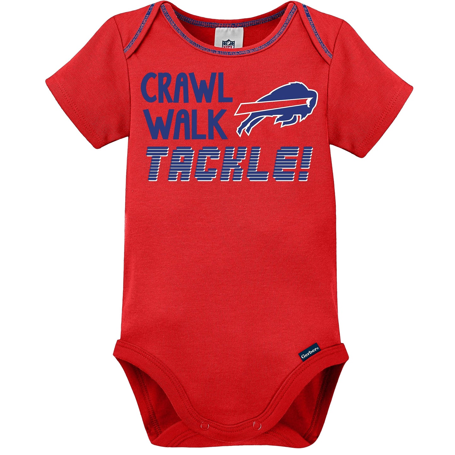 Gerber Unisex Baby Baby Boys Nfl 3 Pack Short Sleeve Onesie Bodysuit, Team Color, 3-6 Months