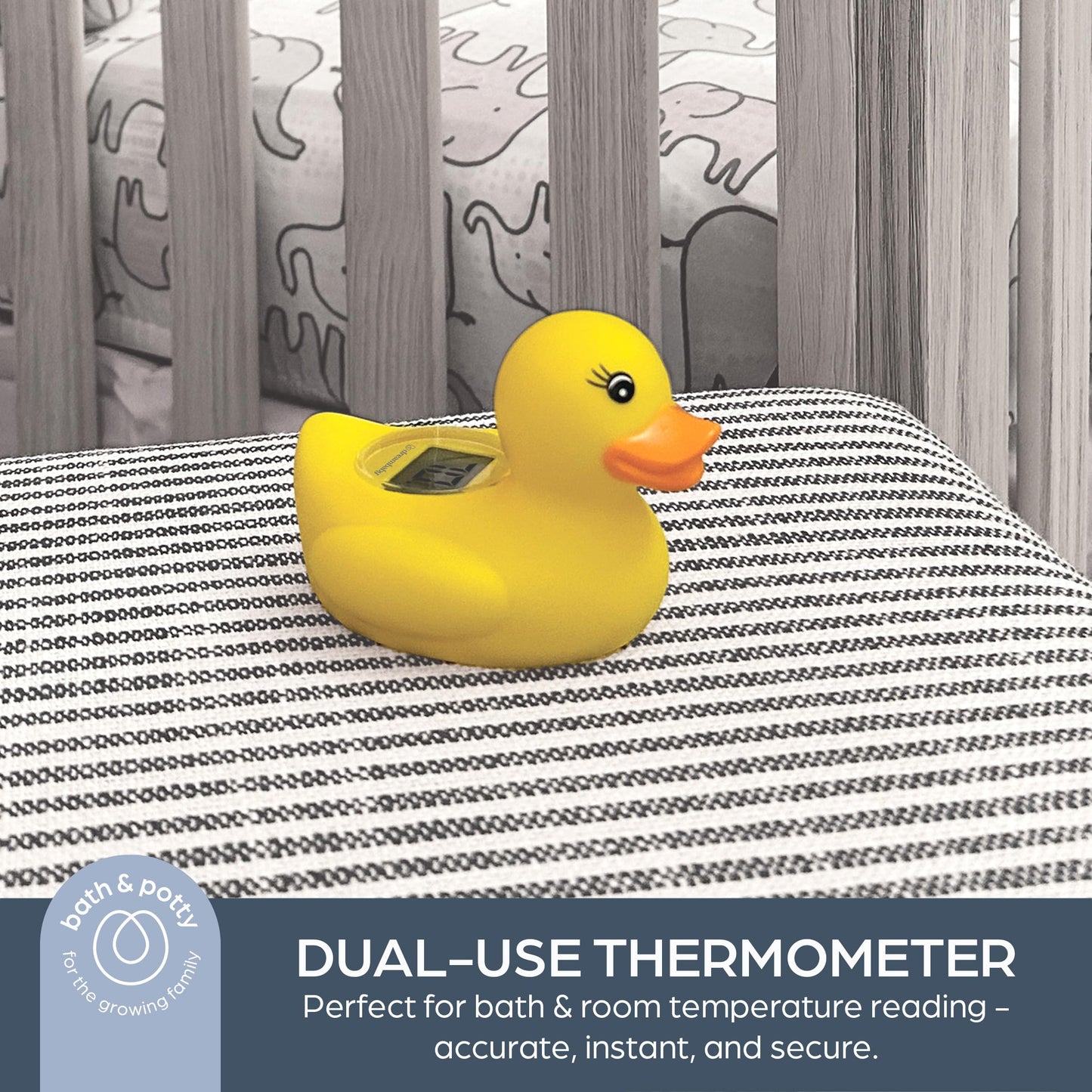 Dreambaby Room And Bath Baby Thermometer Safety Toy- Model L321 - Reliable Temperature Readings - Yellow Duck