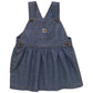 Carhartt Baby Girls Chambray Cotton Dress Jumper, Medium Wash Blue Denim, 12M